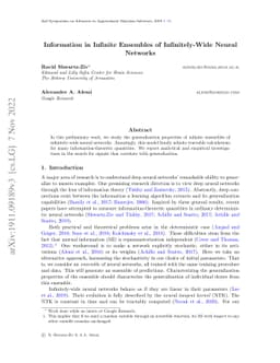 Information in Infinite Ensembles of Infinitely-Wide Neural Networks