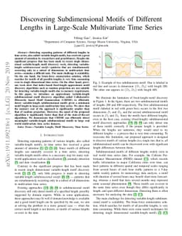 Discovering Subdimensional Motifs of Different Lengths in Large-Scale
  Multivariate Time Series