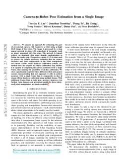 Camera-to-Robot Pose Estimation from a Single Image