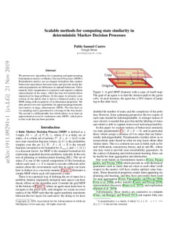 Scalable methods for computing state similarity in deterministic Markov
  Decision Processes