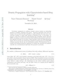 Density Propagation with Characteristics-based Deep Learning