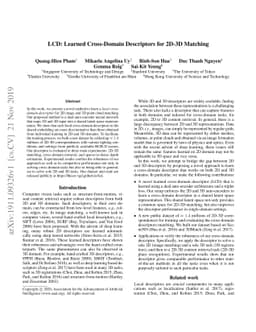 LCD: Learned Cross-Domain Descriptors for 2D-3D Matching