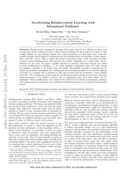 Accelerating Reinforcement Learning with Suboptimal Guidance