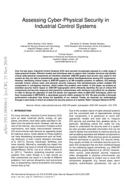 Assessing Cyber-Physical Security in Industrial Control Systems