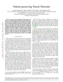 Volume-preserving Neural Networks