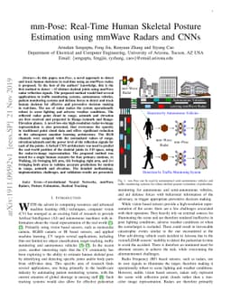 mm-Pose: Real-Time Human Skeletal Posture Estimation using mmWave Radars
  and CNNs