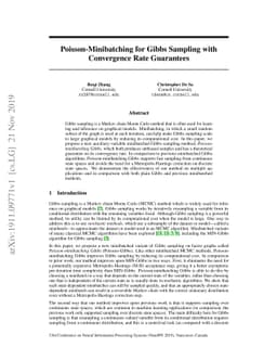 Poisson-Minibatching for Gibbs Sampling with Convergence Rate Guarantees