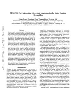 MIMAMO Net: Integrating Micro- and Macro-motion for Video Emotion
  Recognition