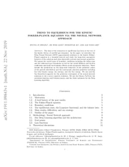 Trend to Equilibrium for the Kinetic Fokker-Planck Equation via the
  Neural Network Approach