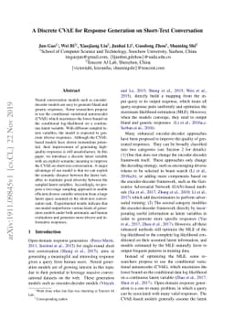 A Discrete CVAE for Response Generation on Short-Text Conversation
