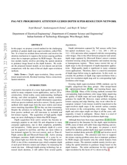 PAG-Net: Progressive Attention Guided Depth Super-resolution Network
