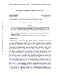 Actively Learning Gaussian Process Dynamics