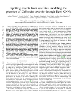 Spotting insects from satellites: modeling the presence of Culicoides
  imicola through Deep CNNs