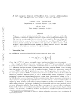 A Sub-sampled Tensor Method for Non-convex Optimization