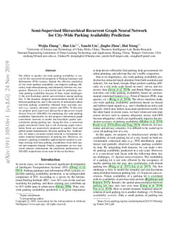 Semi-Supervised Hierarchical Recurrent Graph Neural Network for
  City-Wide Parking Availability Prediction