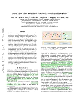 Multi-Agent Game Abstraction via Graph Attention Neural Network