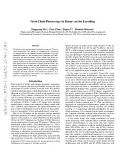 Point Cloud Processing via Recurrent Set Encoding