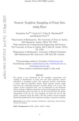 Nearest Neighbor Sampling of Point Sets using Rays