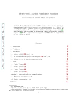 Finite-Time 4-Expert Prediction Problem