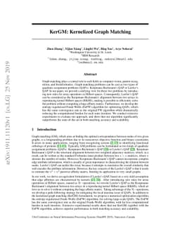 KerGM: Kernelized Graph Matching