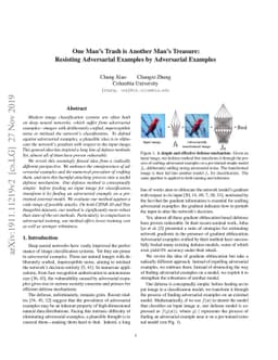 One Man's Trash is Another Man's Treasure: Resisting Adversarial
  Examples by Adversarial Examples