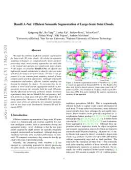 RandLA-Net: Efficient Semantic Segmentation of Large-Scale Point Clouds