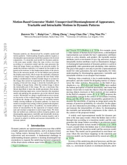 Motion-Based Generator Model: Unsupervised Disentanglement of
  Appearance, Trackable and Intrackable Motions in Dynamic Patterns