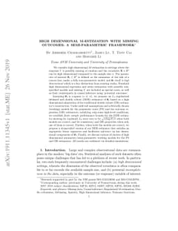 High Dimensional M-Estimation with Missing Outcomes: A Semi-Parametric
  Framework