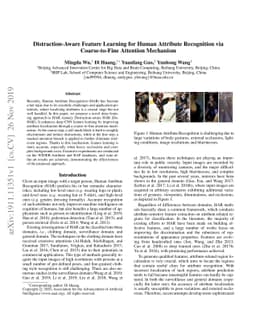 Distraction-Aware Feature Learning for Human Attribute Recognition via
  Coarse-to-Fine Attention Mechanism