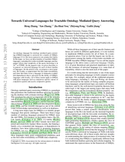 Towards Universal Languages for Tractable Ontology Mediated Query
  Answering