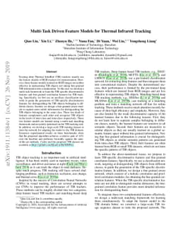 Multi-Task Driven Feature Models for Thermal Infrared Tracking