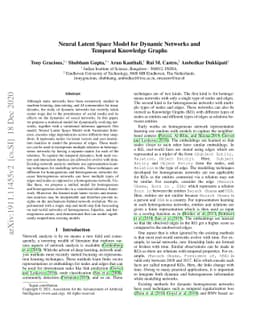 Neural Latent Space Model for Dynamic Networks and Temporal Knowledge
  Graphs