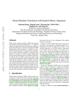 Neural Machine Translation with Explicit Phrase Alignment