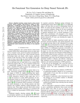 On Functional Test Generation for Deep Neural Network IPs