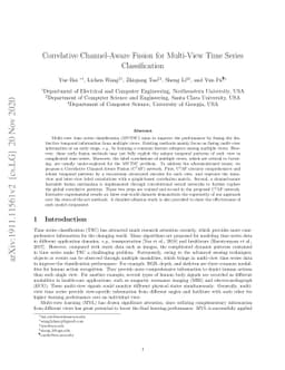 Correlative Channel-Aware Fusion for Multi-View Time Series
  Classification