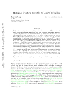 Histogram Transform Ensembles for Density Estimation