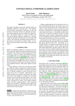 Convolutional Composer Classification