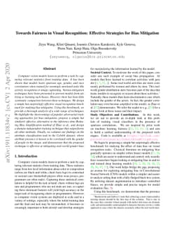 Towards Fairness in Visual Recognition: Effective Strategies for Bias
  Mitigation