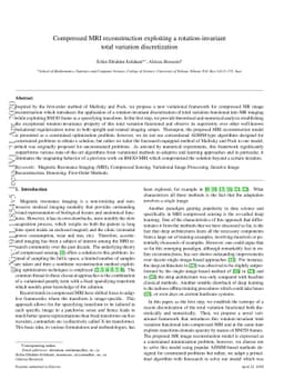 Compressed MRI Reconstruction Exploiting a Rotation-Invariant Total
  Variation Discretization