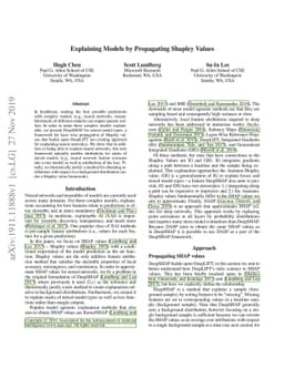 Explaining Models by Propagating Shapley Values of Local Components
