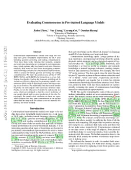 Evaluating Commonsense in Pre-trained Language Models