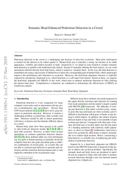 Semantic Head Enhanced Pedestrian Detection in a Crowd
