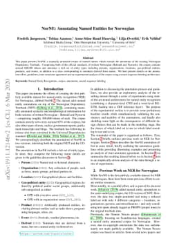 NorNE: Annotating Named Entities for Norwegian