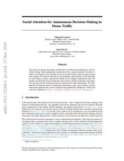 Social Attention for Autonomous Decision-Making in Dense Traffic