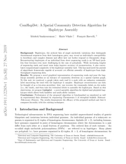 ComHapDet: A Spatial Community Detection Algorithm for Haplotype
  Assembly