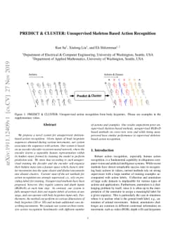 PREDICT & CLUSTER: Unsupervised Skeleton Based Action Recognition