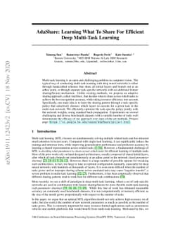 AdaShare: Learning What To Share For Efficient Deep Multi-Task Learning