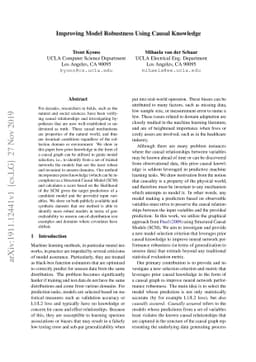 Improving Model Robustness Using Causal Knowledge