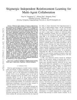 Stigmergic Independent Reinforcement Learning for Multi-Agent
  Collaboration