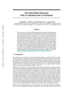 One-Shot Object Detection with Co-Attention and Co-Excitation